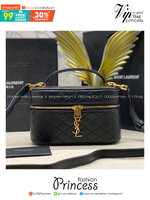 YSL GABY VANITY BAG กระเป๋าใส่เครื่องสำอางซิปรอบ งานหนังสวยเต็มใบ เกรดออริ สลับแท้ 1:1 ใช้ต่างประเทศได้