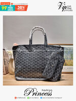 GOYARD ANJOU REVERSIBLE TOTE กระเป๋าสะพายทรงโท้ท ใบใหญ่จุใจ!! กลับด้านใช้ได้ทั้ง 2 ด้าน มาครบสีขายดี เลิศทุกสี รูปทรงคลาสสิค ดีไซน์เป็นเอกลักษณ์ ใช้งานได้หลากหลาย สามารถกลับด้านใช้ได้แบบไม่มีเบื่อ วัสดุหนังแคนวาสพิมพ์ลายสวยคม