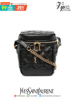 YSL 80'S VANITY BAG IN CARRÉ-QUILTED GRAIN DE POUDRE EMBOSSED LEATHER