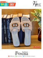 Dior Sandals รองเท้าแตะดิออ รองเท้าส้นเตี้ย งานคัดเกรดคุณภาพทอละเอียด ปั้มแบรนด์ พื้นยางกันลื่นอย่างดี