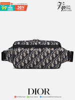 หนังแท้ DIOR BEIGN AND OBLIQUE JACQUARD WAIST BAG / DIOR Belt Bag พร้อมส่งที่ไทย งานหนังแท้และผ้าแจ็คการ์ดออริจินอล ภาพสินค้าถ่ายจากงานขายจริง ใช้งานต่างประเทศได้