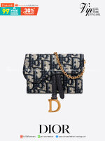 ORI Dior Saddle Nano Pouch / Dior Oblique Jacquard พร้อมส่งที่ไทย ภาพสินค้าถ่ายจากงานขายจริง ใช้งานต่างประเทศได้