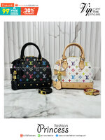 ORI หนังแท้ | LV x TM Alma BB Multicolored Monogram Keybell กระเป๋าสะพายทรงอัลม่าที่ใครเห็นต้องเป็นหลงรัก คอลใหม่ดีไซน์เฉดสีสันสดใส