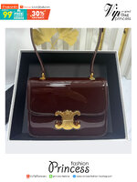 CELINE TEEN GARANCE bag in PATENT CALFSKIN กระเป๋าสะพายไหล่หนังแท้ รุ่นใหม่ล่าสุดหนังเงาสวยงามหรูหรา 🤍 เกรดออริจินอล สลับแท้ 1:1 ภาพถ่ายจากงานขายจริง ใช้งานต่างประเทศได้