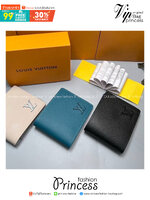 RI หนังแท้ | LV Short Wallet / LV Multiple Aerogram กระเป๋าสตางค์ใบสั้น กระเป๋าสตางค์ผู้ชาย