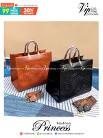 Fendi x Versace Shopping bag / FENDI Tote bag กระเป๋าสะพายทรงโท้ท ใบใหญ่ อะไหล่สีทองหรูหรา ใช้งานได้ทุกลุค เกรดงานสวย ใช้ได้ Everyday Look เลยค่า