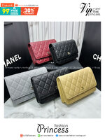 ORI หนังแท้ | CHANEL Woc Wallet on Chain 18cm กระเป๋าสะพายทรงวอคดีไซน์แบ่งช่องด้านในเป็นกระเป๋าสตางค์ รุ่นยอดนิยม หรูหราระดับตำนาน สวยงามเหนือกาลเวลา