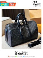 LV Keepall Bandouliere / LV Travel Bag พร้อมส่ง กระเป๋าเดินทางสุดคลาสสิค เรียบหรูมีระดับในวัสดุ Monogram Eclipse แคนวาส