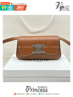 CELINE TRIOMPHE BAG กระเป๋าสะพายรุ่นใหม่ ทรงพอชสวยอยู่ทรง ดูดี ดูแพง หนังเรียบเงาสวย เกรดออริ 1:1 ใช้งานต่างประเทศได้