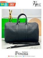 ORI หนังแท้ | Bottega Veneta Intrecciato Duffle Bag / Bottega Keepall กระเป๋าสะพาย กระเป๋าเดินทาง ใส่ของใส่สัมภาระ