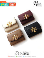Tory wallet bag / TORY BURCH ELEANOR COMPACT WALLET กระเป๋าสตางค์ใบสั้นรุ่นขายดี แบบพับ ตัวมัมตัวแม่มากๆ ดูหรูหราทุกสี ดีไซน์คลาสสิค ขนาดกำลังพอเหมาะ โดดเด่นด้วยโลโก้สีทองดูแพง