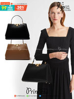 TORY BURCH ELEANOR SPAZZOLATO SATCHEL ใหม่และดูดีเกินต้าน กับกระเป๋าถือทรงสวย ใบใหญ่ ดีไซน์ผู้ดีเรียบหรู ถือขับผิวไปเลยทุกสี สวยคม มาพร้อมหูจับในตัว