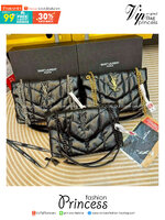 YSL puffer small in nappa leather Bag กระเป๋าสะพายทรงสวยสุดหรู รุ่นยอดนิยม ทรงสวย ใช้ได้บ่อยไม่มีเบื่อ ดีไซน์เรียบหรู ออกแบบมาให้ใช้งานได้สะดวกด้วยกระดุมแม่เหล็ก พับทรงเข้ารูป