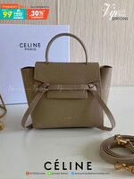 พรีเมี่ยมกิ๊ฟแท้ 100% 】รุ่นหนังแท้ CELINE PICO BELT BAG IN GRAINED CALFSKINAMAZONE ขนาดมินิ น่ารักสุดๆ ใส่ของจุกจิกได้เยอะ พกพาสะดวก