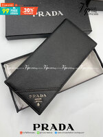 VIP หนังแท้ 】PRADA Large Saffiano Leather Wallet