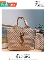 YSL ICARE MAXI SHOPPING BAG / YSL tote bag กระเป๋าใบใหญ่ทรงโท้ท รุ่นผ้ากำมะหยี่ เกรดออริ 1:1 ใช้งานต่างประเทศได้