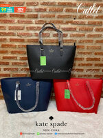ของแท้ Kate Spade new york shopping large bag กระเป๋าถือ หรือคล้องไหล่ได้ ด้านหน้ามีโลโก้แบรนด์