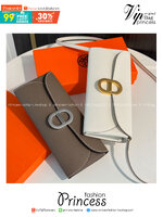 HERMES Chaine d'Ancre To Go wallet กระเป๋าถือสะพายแบรนด์หรู ดีไซส์กระเป๋าสตางค์ใบยาว Long wallet in Epsom Saddle-stitch เกรดออริ สลับแท้ 1:1 ใช้งานต่างประเทศได้