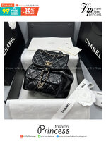 CHANEL MINI DUMA BACKPACK BLACK กระเป๋าเป้ไซส์มินิ รุ่นยอดนิยม เกรดออริ ท็อป สลับแท้ 1:1 ผ่านทุก ตม ใช้งานต่างประเทศได้