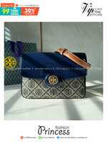 Tory Burch Robinson T Monogram Convertible Shoulder Bag กระเป๋าสะพาย เกรดท็อปออริ เกรดดีสุด สลับแท้ 1:1 ใช้ต่างประเทศได้