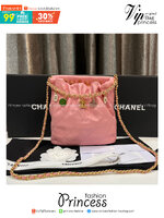 CHANEL 23p mini 22bag / Chanel 23P mini bucket bag / Chanel ss22 shopping tote กระเป๋าสะพายไซส์มินิ เกรดออริ 1:1 ใช้งานต่างประเทศได้