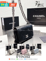 Chanel shoulder bag with chain 8" / Chanel Bag พร้อมส่ง กระเป๋าสะพาย สายโซ่อะไหล่เงินทบสามชั้น หรูหรา งานหนังเรียบสวย มาพร้อมกล่อง อปก ครบเซ็ท รอบนี้จัดราคาพิเศษสุดคุ้มค่ะ ใช้งานต่างประเทศได้ ภาพถ่ายจากงานขายจริง