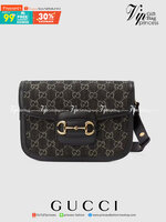 หนังแท้ Gucci Horsebit 1955 shoulder bag Black and ivory GG denim jacquard สีดำเดนิมสวยมากกกก มีมาน้อยนะคะ ที่สุดของรุ่นที่ฮอตหนักมาก คอลเลคชั่นที่ยอดขายดีตั้งแต่วันแรกที่ลง shop ด้วยรูปทรงที่กะทัดรัด ตอบโจทย์ได้ทุกลุค ทุกไลฟ์สไตล์ ใช้งานได้ง่ายคล่องตัว เ
