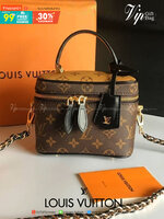 พรีเมี่ยมกิ๊ฟแท้ 100% 】VIPgift LOUIS VUITTON VANITY PM งานหนังแท้ รูปทรงหรูหราทันสมัย