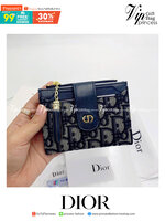 DIOR Zip Wallet jacquard leather / DIOR Card Holder กระเป๋าสตางค์ กระเป๋าใส่บัตรแบรนด์หรู งานเซ็ท 2 ชิ้น สุดคุ้ม พร้อมส่งที่ไทย ภาพสินค้าถ่ายจากงานขายจริง ใช้งานต่างประเทศได้