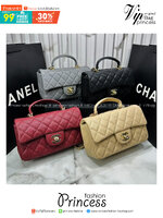 ORI หนังแท้ | CHANEL Classic Flap Bag TopHandle 20cm กระเป๋าสะพายคคลาสสิกพร้อมหูจับ หรูหราระดับตำนาน สวยงามเหนือกาลเวลา