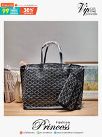 GOYARD ANJOU REVERSIBLE TOTE กระเป๋าสะพายทรงโท้ท ใบใหญ่จุใจ!! กลับด้านใช้ได้ทั้ง 2 ด้าน มาครบสีขายดี เลิศทุกสี รูปทรงคลาสสิค ดีไซน์เป็นเอกลักษณ์ ใช้งานได้หลากหลาย