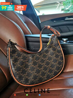 ของแท้ CELINE SHOULDER BAG VIP GIFT WITH PURCHASE (GWP) พรีเมี่ยมกิ๊ฟ Limited Edition จาก CELINE HAUTEPARFUME DUTYFREE COUNTER วัสดุ TRIOMPHE CANVAS ดีไซน์สวยหรูฮิตสุดในเกาหลี!