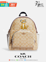 COACH Court Backpack In Signature Canvas With Tiger พร้อมส่งที่ไทย