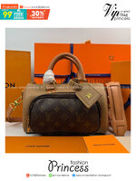 ORI หนังแท้ | LV Keepall 25 Cargo Bag กระเป๋าสะพายทรงใหม่ Monogram แคนวาสแต่งขอบหนัง Aged Natural เผยลุควินเทจ เปี่ยมฟังก์ชันการใช้งานจากคอลเลกชัน Monogram Archive