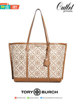 OUTLET 】หลงรักใบใหญ่ ได้ไปไม่ผิดหวังแน่นอนจร้าา😘 TORY BURCH T MONOGRAM JACQUARD TOTE BAG กลับมาอีกครั้ง พร้อมสีออกใหม่! พร้อมส่งค่ะ! กระเป๋าหิ้ว//สะพายไหล่ ใบใหญ่ แต่น้ำหนักเบา วัสดุJacquardทอลายแบรนด์+หนังแท้ ได้ลงตัวและร่วมสมัยมากๆค่ะ มีป้ายอะไห