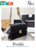 Chanel Small Flap Bag gold-tone metal, black / Chanel Bag / Chanel Box พร้อมส่ง กระเป๋าสะพายใบเล็ก 2023 คอลใหม่ ใช้งานต่างประเทศได้ ภาพถ่ายจากงานขายจริง