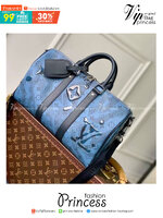 LV Keepall Bandoulière 35 Abyss Blue Monogram Aquagarden / LV Travel Bag เกรดท็อปออริจินอล มีความละเอียดของเนื้องานมากที่สุด ปราณีตตรงปกทุกใบ ใช้สลับของแท้ได้ ใช้งานต่างประเทศได้ เข้าออกผ่านทุก ตม. สุดยอดเดอะเบสท์ไอเท็ม สวยหรู ผู้ดี หรูหรา ดูแพงมาแต่ไกล