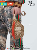 หนังแท้ The North Face x Gucci belt bag พร้อมส่งที่ไทย