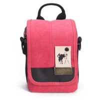 กระเป๋ากล้องแฟชั่น Mirrorless size s สีแดงชมพู