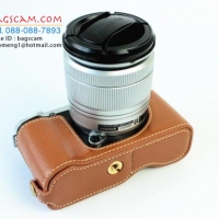 เคสกล้อง Fujifilm XA2 XA1 XM1 สีน้ำตาลอ่อน หนังแท้