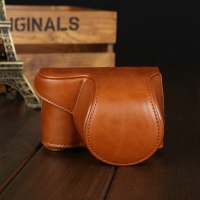 เคสกล้องsony A5000 A5100 3N สีน้ำตาลอ่อน