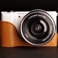 เคสกล้อง sony A5000 A51000 สีน้ำตาล