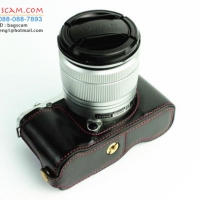 เคสกล้อง Fujifilm XA2 XA1 XM1 สีน้ำตาลดำ