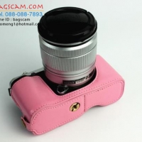 เคสกล้อง Fujifilm XA2 XA1 XM1 สีชมพู