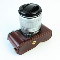 เคสกล้อง Fujifilm XA2 XA1 XM1 สีน้ำตาลเข้ม