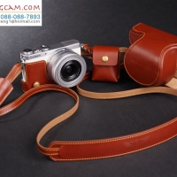 เคสกล้อง panasonic GM1 สีน้ำตาล พร้อมสาย