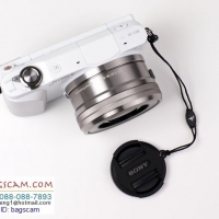 lens cover for Sony A5100 A5000 3N แผ่นหนังแท้ติดฝาเลนส์ สีดำ