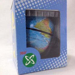 ลูกโลกจำลอง360 องศาสีฟ้า เส้นผ่่าศูนย์กลาง 10cm.