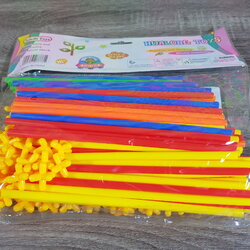 ตัวต่อหลอด 100 ชิ้น