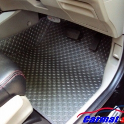 พรมปูพื้นรถยนต์HONDA CITY ปี2008-13 พรมลายกระดุม สีเทา เต็มคัน